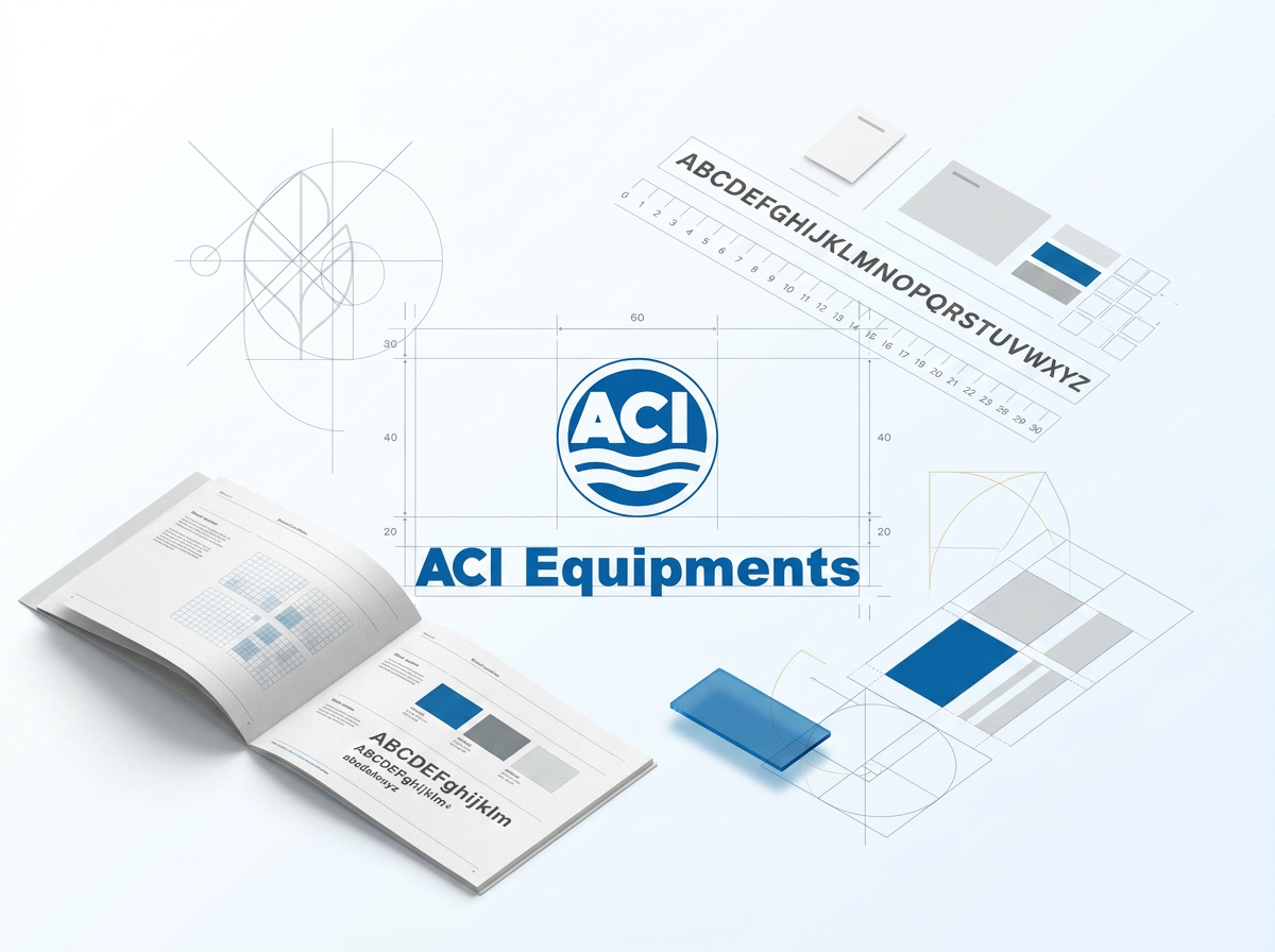 Charte graphique, key visuals, packaging et catalogue ACI Equipments