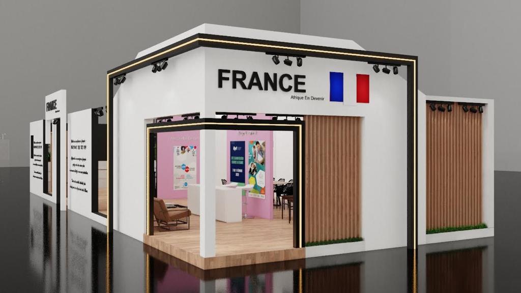 Maquette 3D — Stand Pavillon France, Salon du Livre 2024