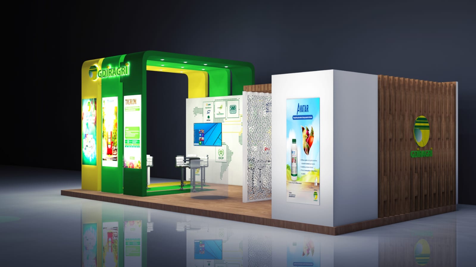 Maquette 3D — Stand GDIRAGRI, SIAM 2024