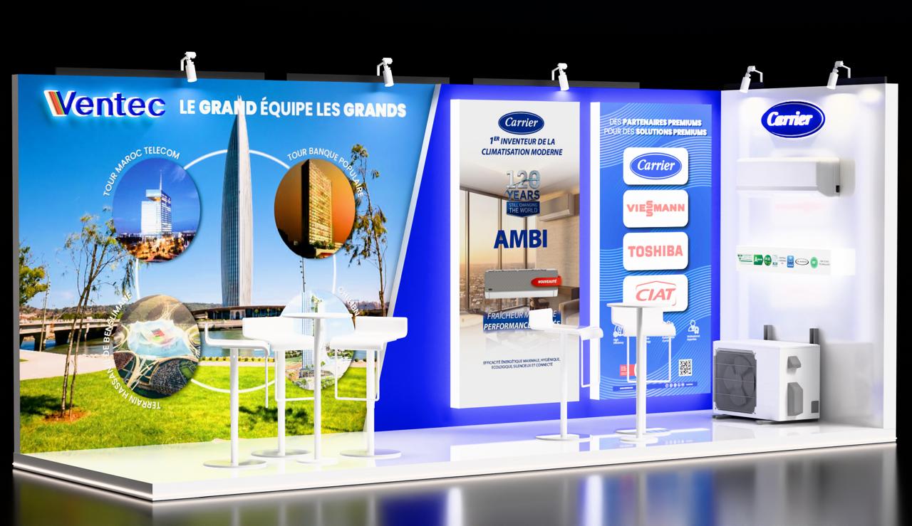 Maquette 3D — Stand Ventec, Barcelo 2026