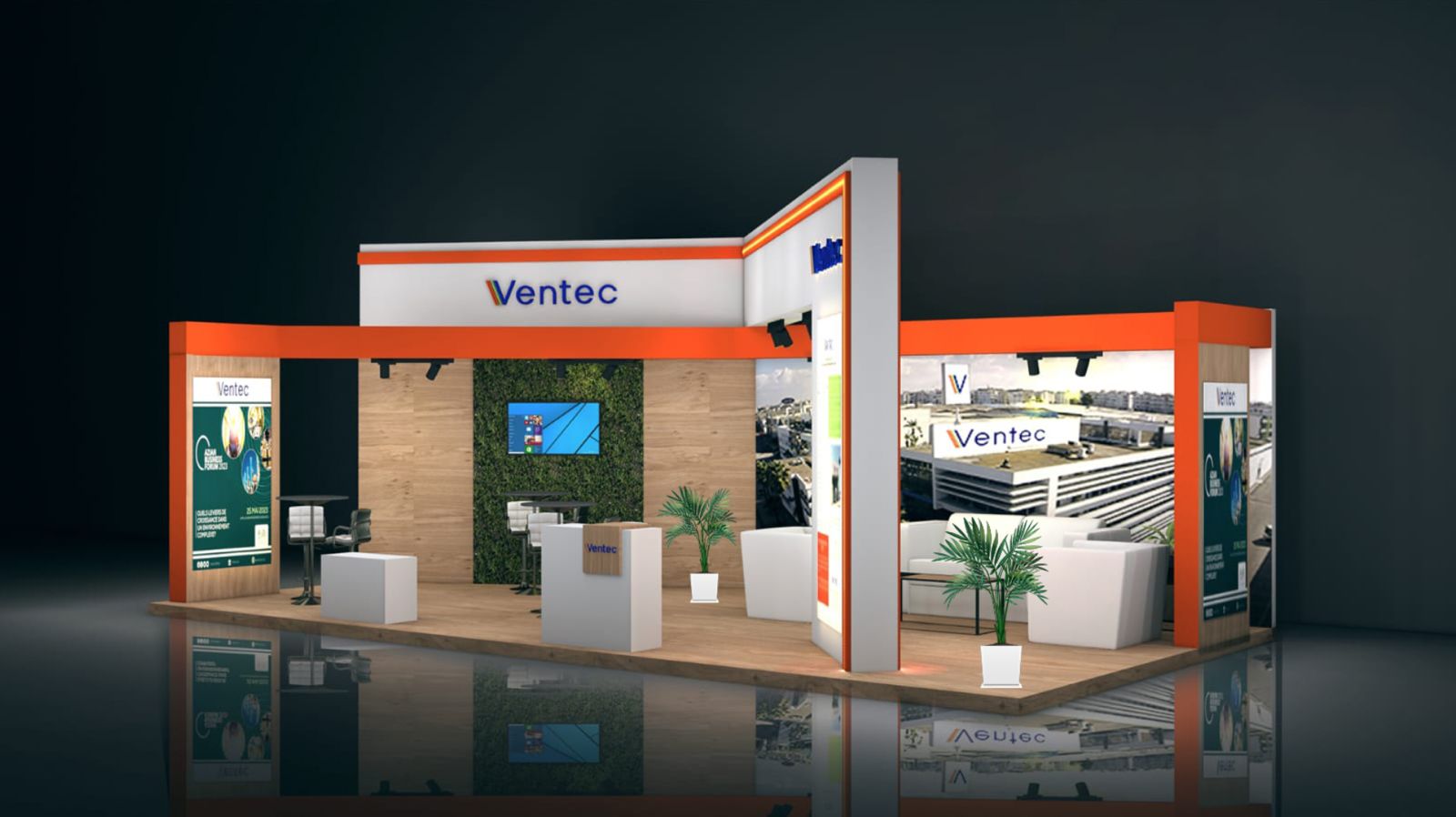 Maquette 3D — Stand Ventec, SIAM 2024