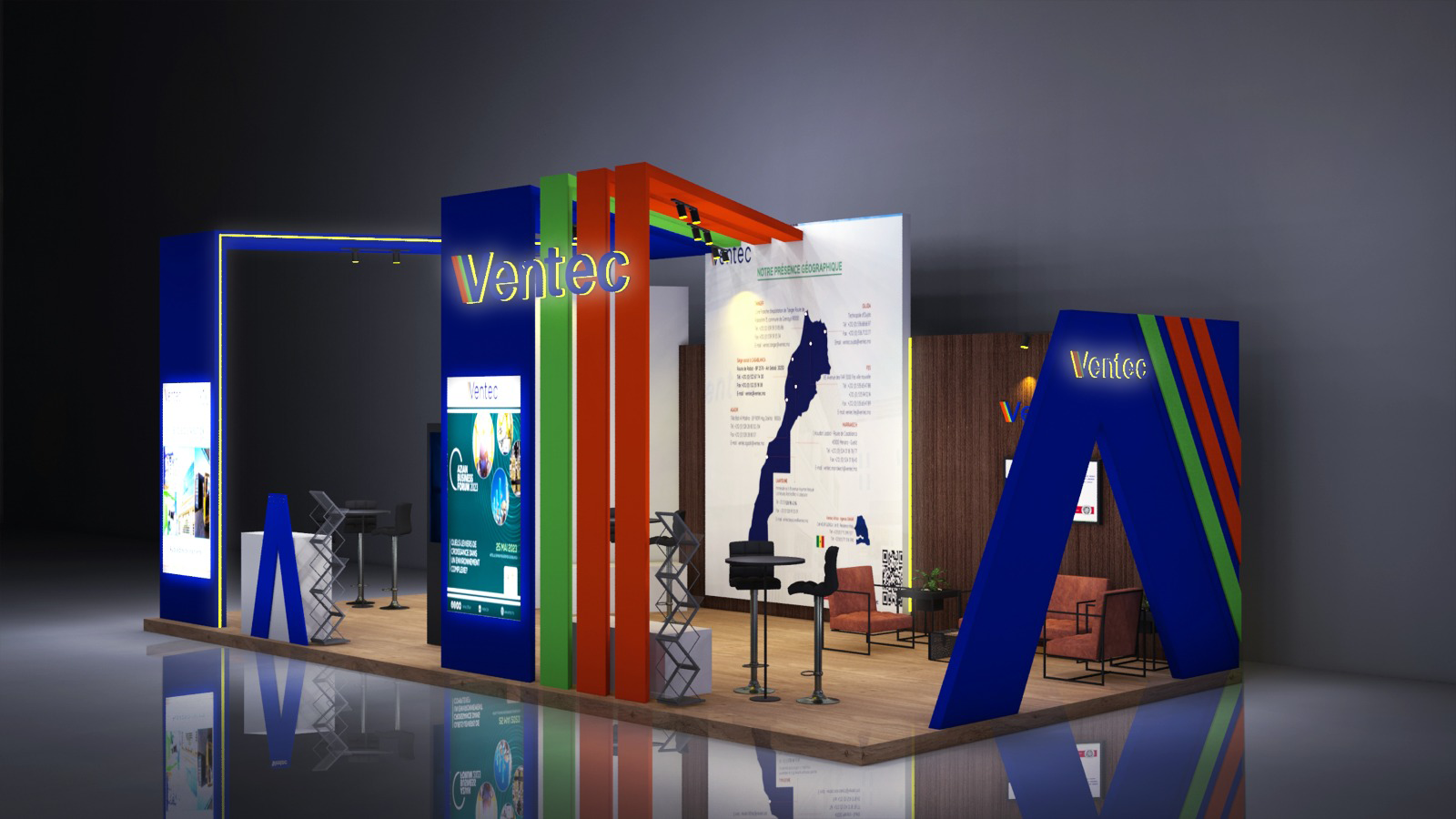 Maquette 3D — Stand Ventec, SIAM 2025