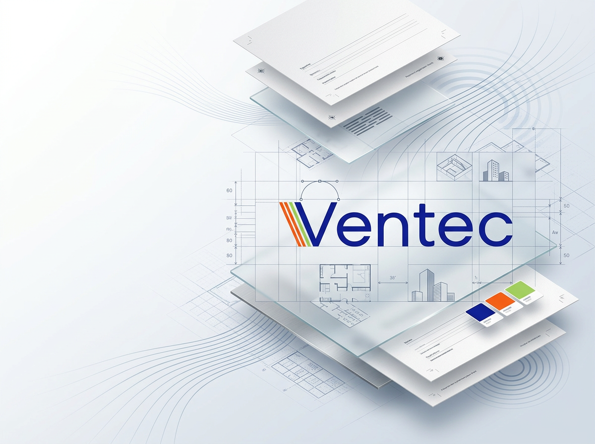 Ventec brand guidelines, key visuals and catalogue